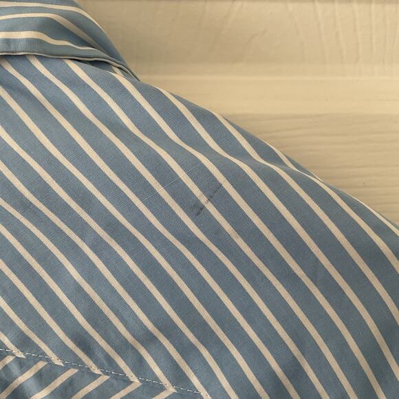 Jill McGowan Striped Button-Up Long Sleeve Shirt Blue Size M Coastal - Picture 3 of 4